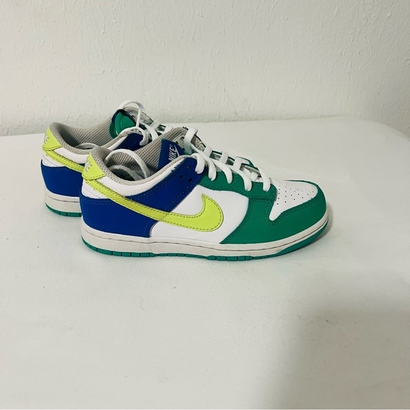Nike Dunk Low BP Size 13C White/Lt Lemon Twist (FN6974 100) Sprite School Casual - Picture 3 of 8